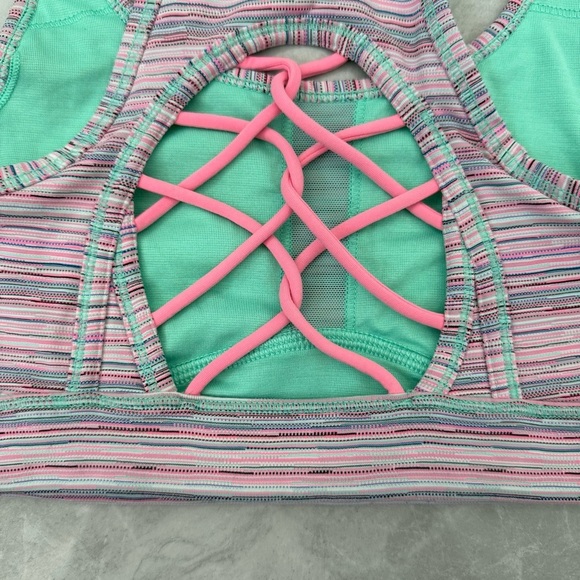 Women’s Lululemon Sweaty Or Not Sports Bra II Strappy Reflective Size 4 - Picture 10 of 16